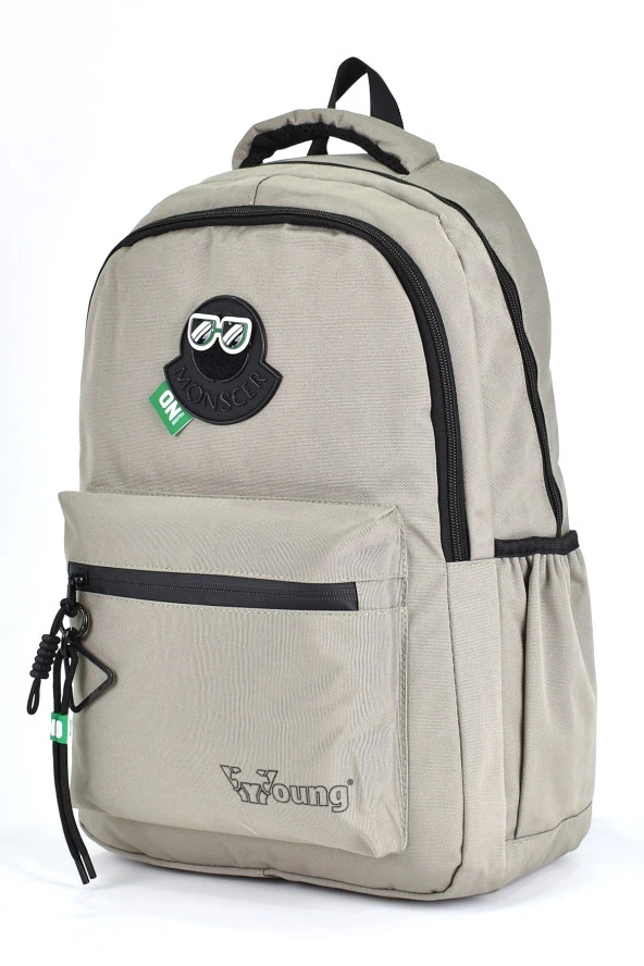 Elatae Unisex Ortopedik Çok Gözlü Günlük Seyahat Okul Sırt Çantası Yeşil 51696 - Resim 4