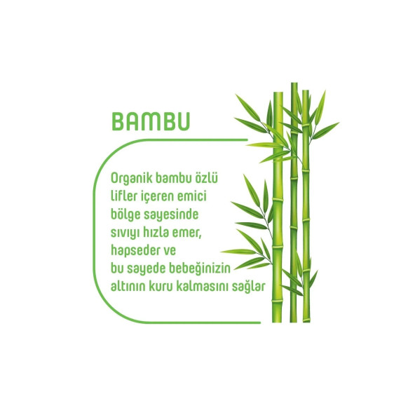 Pure Baby Organik Bambu Özlü Külot Bez 2'li Paket 6 Numara Xlarge 64 Adet - 2