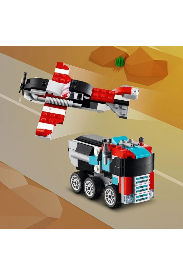 ® Creator Helikopterli Açık Kasa Kamyon 31146  - 7 Yaş ve Üzeri İçin Yapım Seti (270 Parça) - 6