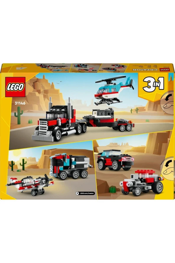 ® Creator Helikopterli Açık Kasa Kamyon 31146  - 7 Yaş ve Üzeri İçin Yapım Seti (270 Parça) - 9
