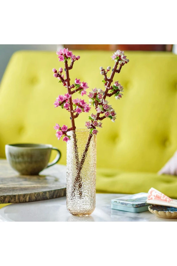 ® Kiraz Çiçekleri İnşa Edilebilen Çiçek Buketi 40725 - 8 Yaş+ İçin Yapım Seti (430 Parça) - 5