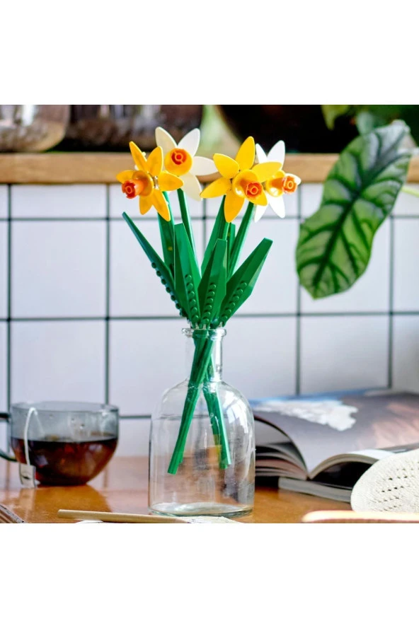 ® Icons Nergis Çiçek Yapım Seti 40747 - 8 Yaş ve Üzeri İçin Yapım Seti (216 Parça) - 5