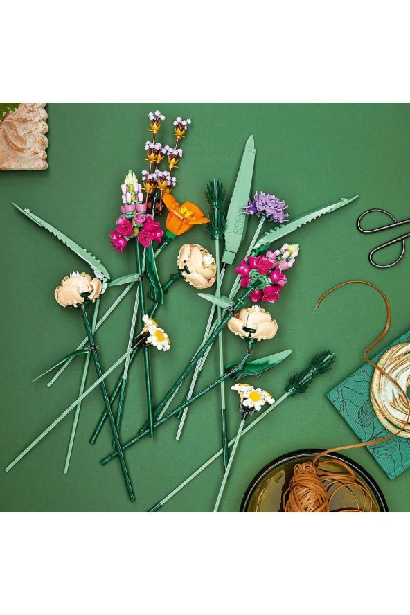 ® ICONS Çiçek Buketi 10280 - Yetişkinler İçin Koleksiyonluk Dekoratif Yapım Seti (756 Parça) - 6