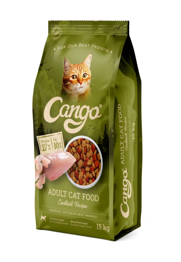 Cango Yetişkin Kedi Maması Kokteyl 15KG