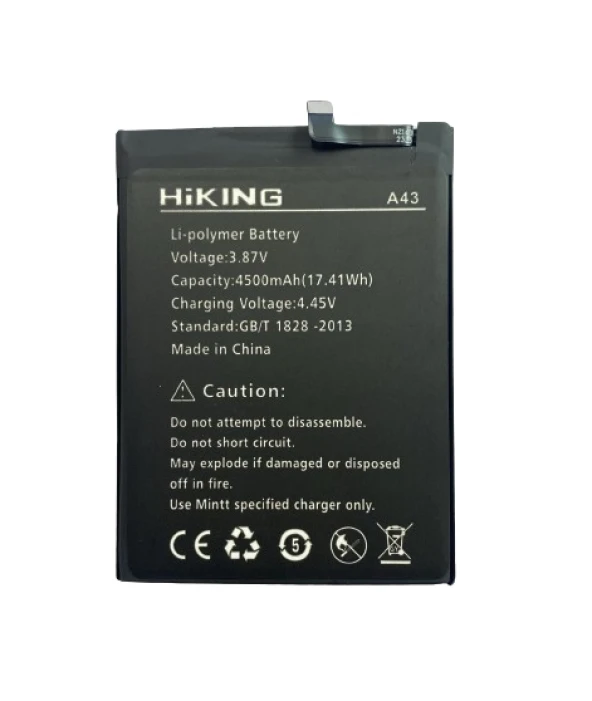 HİKING A43 PİL BATARYA 4500 mAh + Tamir Seti