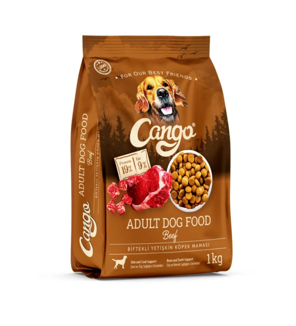 Cango Yetişkin Köpek Maması Etli (Biftekli) 1KG