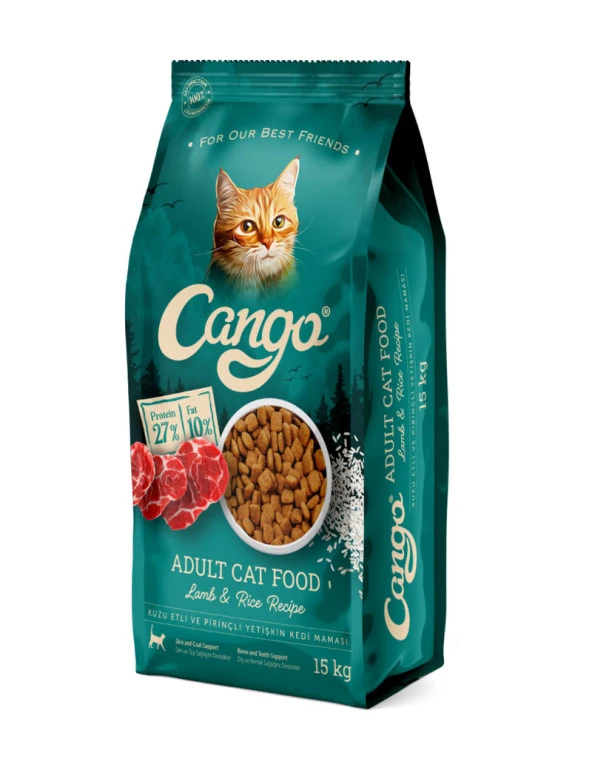 Cango Yetişkin Kedi Maması Kuzu Etli ve Pirinçli 15KG - 2