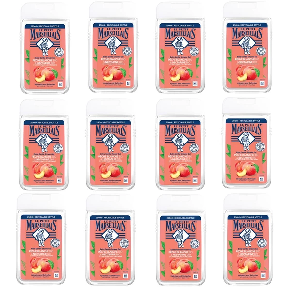 Le Petit Marseillais Beyaz Şeftali Ve Nektarin Duş Jeli 250 ml 12 ADET