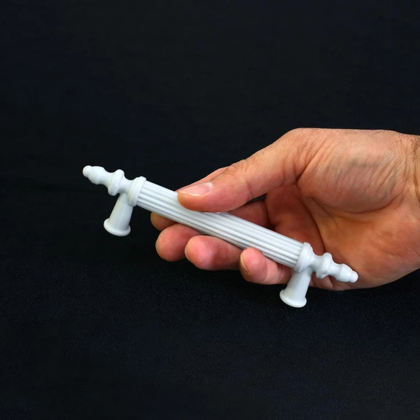 Polavit 96 Mm (SERT PLASTİK) Kulp Beyaz Çekmece Mobilya Mutfak Dolap Kulbu Kulpu Kulpları 5 Adet - 3