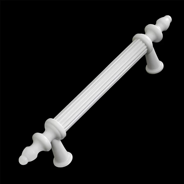 Polavit 96 Mm (SERT PLASTİK) Kulp Beyaz Çekmece Mobilya Mutfak Dolap Kulbu Kulpu Kulpları 5 Adet - 6