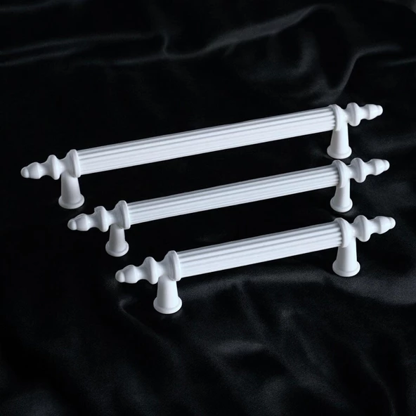 Polavit 128 Mm (SERT PLASTİK) Kulp Beyaz Çekmece Mobilya Mutfak Dolap Kulbu Kulpu Kulpları 5 Adet - 4
