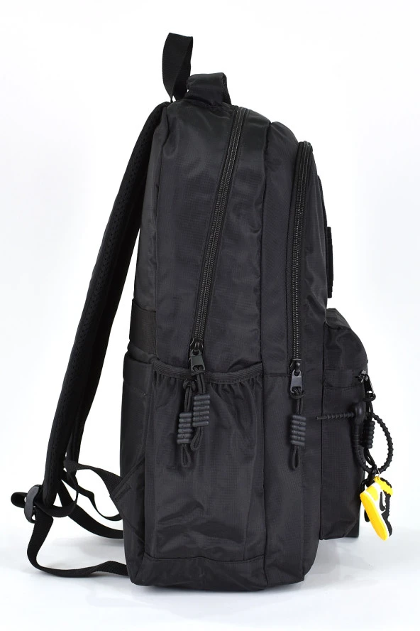 Elatae Unisex Ortopedik Çok Gözlü Günlük Seyahat Okul Sırt Çantası Siyah 51691 - Resim 3