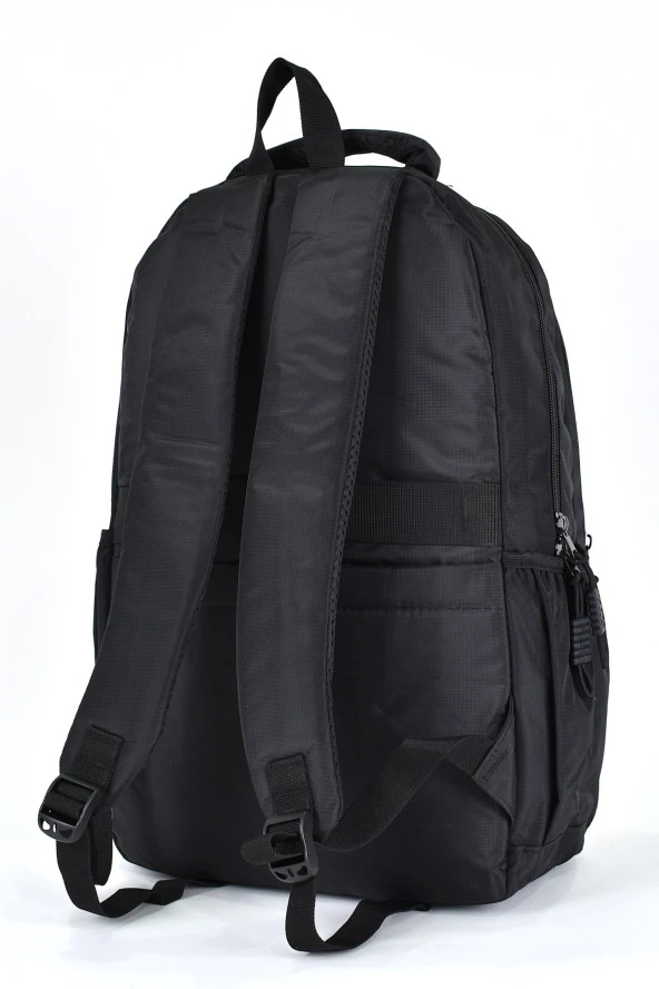 Elatae Unisex Ortopedik Çok Gözlü Günlük Seyahat Okul Sırt Çantası Siyah 51691 - Resim 5