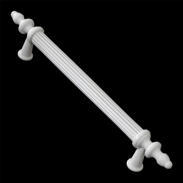 Polavit 160 mm Kulp Sert Plastik Beyaz Çekmece Mobilya Mutfak Dolap Kulbu Kulpu Kulpları 5 ADET - 7