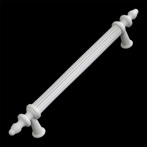Polavit 160 mm Kulp Sert Plastik Beyaz Çekmece Mobilya Mutfak Dolap Kulbu Kulpu Kulpları 5 ADET - 6