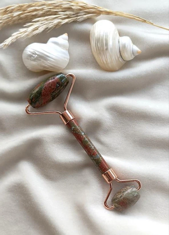 Roller Doğal Taş Masaj Aleti Unakit Taşı Yüz Roller Yüz Taşı Masaj Taşı Jade Roller - 3