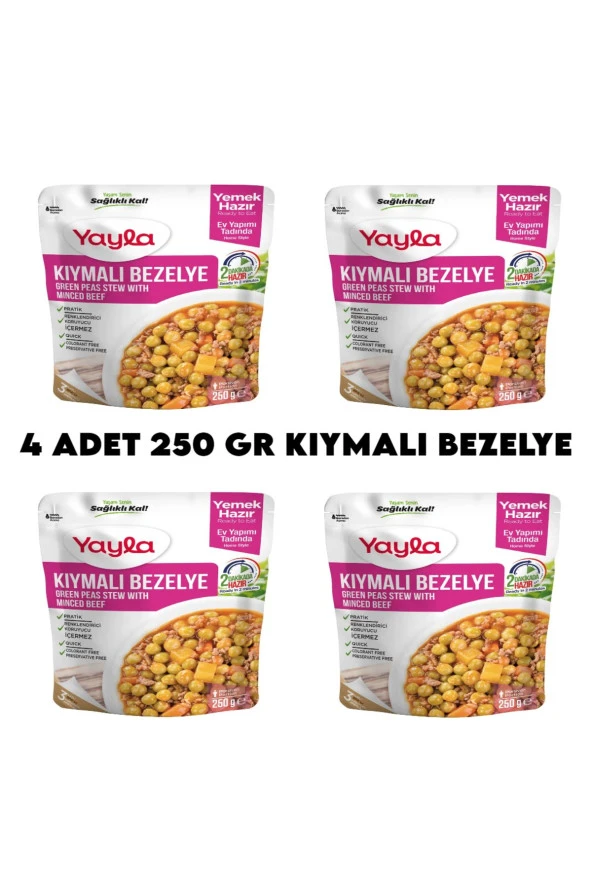 4 Adet Kıymalı Bezelye Hazır Yemek