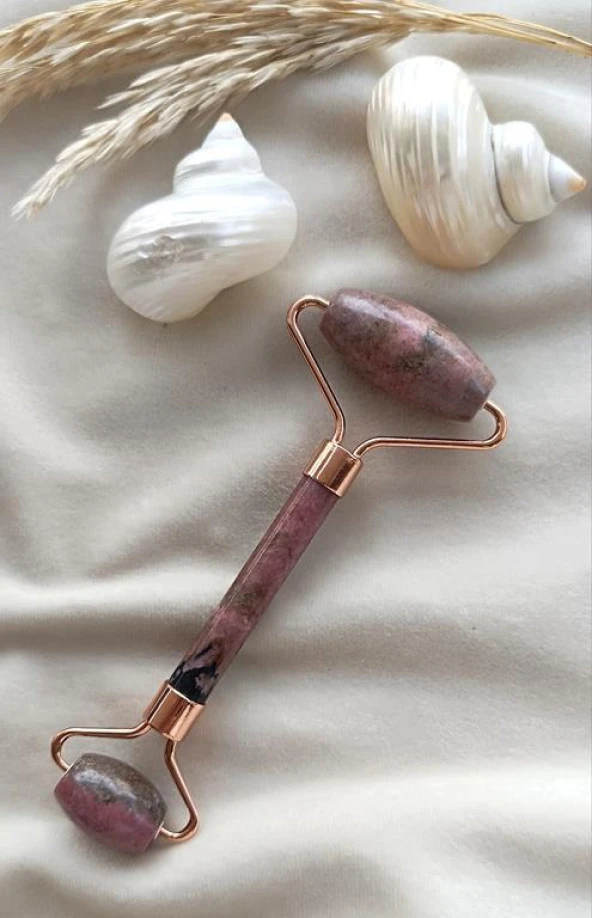 Roller Doğal Taş Masaj Aleti Rodonit Taşı Yüz Roller Yüz Taşı Masaj Taşı Jade Roller - 2