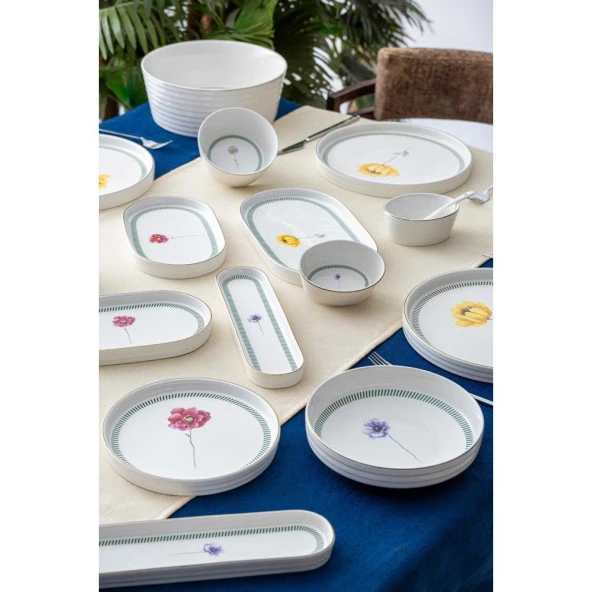 Acar Dante 6 Kişilik 45 Parça Kahvaltı & Yemek Takımı PORWM-05302