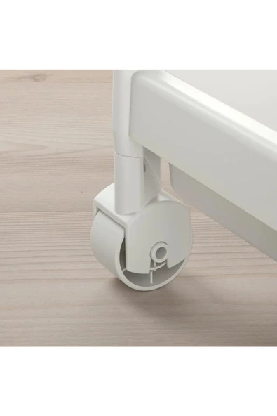 Tekerlekli Raf Ünitesi 4 Katlı Mutfak Rafı Banyo Rafı Banyo Düzenleyici Dar Alan Organizer - 7