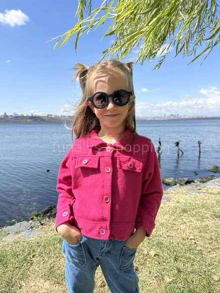 Barbie Basklı Çocuk Ceket (Gw1qUUCQozPpN) - 7