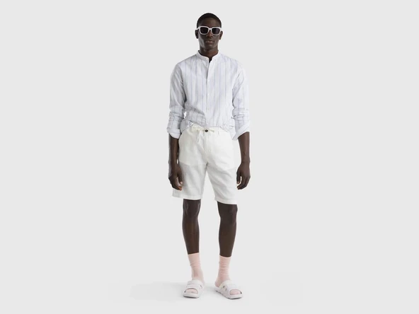 Unıted Colors Of Benetton Keten  Erkek Şort 4AGH59578