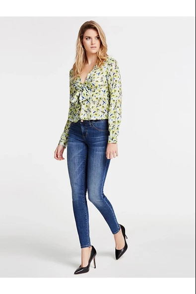 Guess Annette Kadın Skinny Denim Pantolon W0GA99D41F2