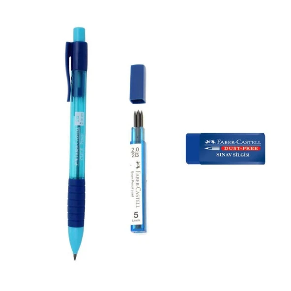 Faber-Castell Sınav Versatil Kalem 2B 2.0 Mm + Yedek Kalem Ucu + Silgi - Resim 2