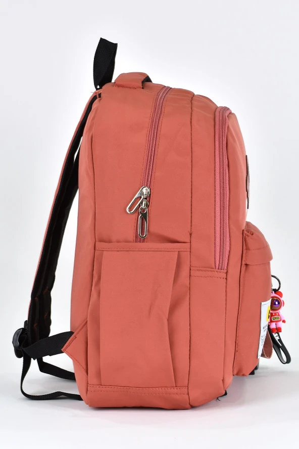 Elatae Kız Çocuk Genç Çok Gözlü Günlük Seyahat Okul Sırt Çantası Gül Kurusu 51705 - Resim 3