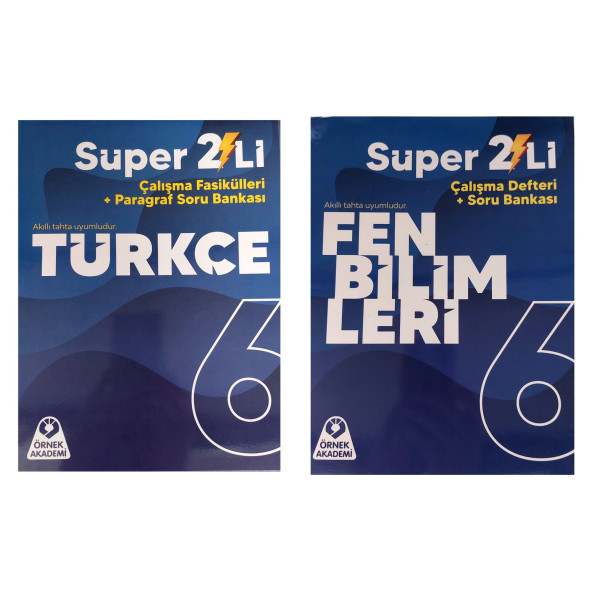 ÖRNEK AKADEMİ 6.SINIF SÜPER İKİLİ SETİ TÜRKÇE + FEN BİLİMLERİ