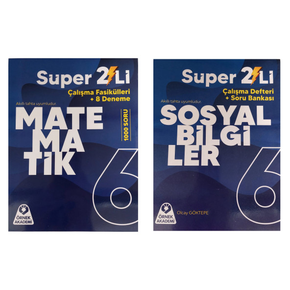 ÖRNEK AKADEMİ 6.SINIF SÜPER İKİLİ SETİ MATEMATİK + SOSYAL BİLGİLER