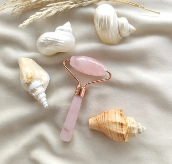 Roller Doğal Taş Masaj Aleti Pembe Kuvars Taşı Yüz Roller Yüz Taşı Masaj Taşı Jade Roller - 5