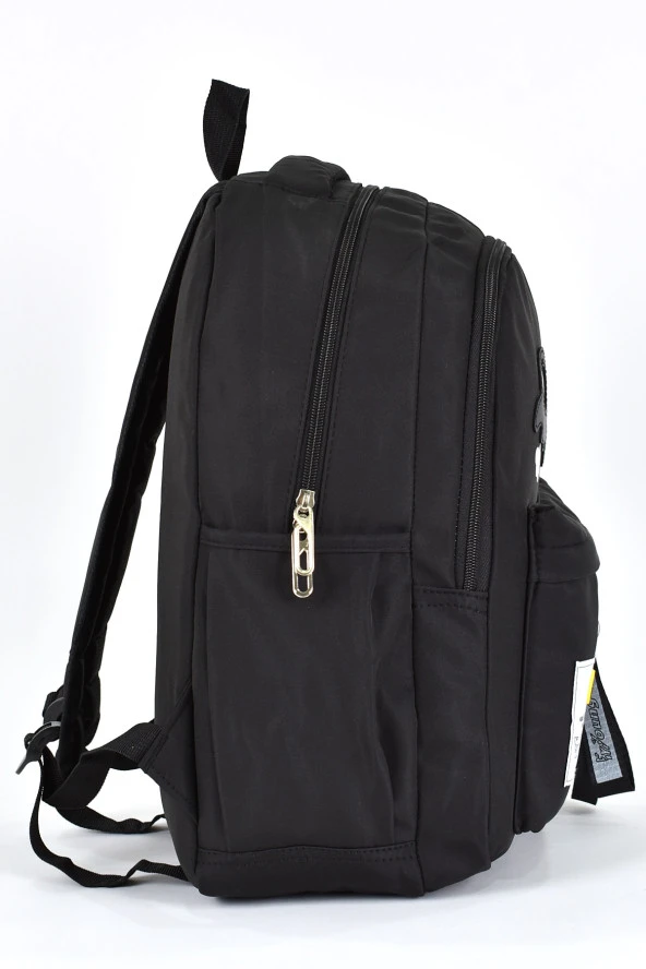 Elatae Kız Çocuk Genç Çok Gözlü Günlük Seyahat Okul Sırt Çantası Siyah 51705 - Resim 3