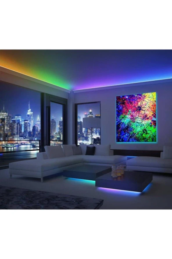 Led Işık Rgb Aydınlatma Animasyonlu 5 Metre Şerit Tak Çalıştır Kumandalı Trafolu Iç Ve Dış Mekan