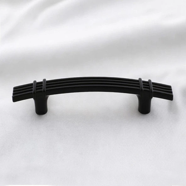 Sert Plastik Siyah Çekmece Mobilya Mutfak Dolap Kulbu Kulpu Kulpları 96 mm Kulp 10 ADET - Resim 4