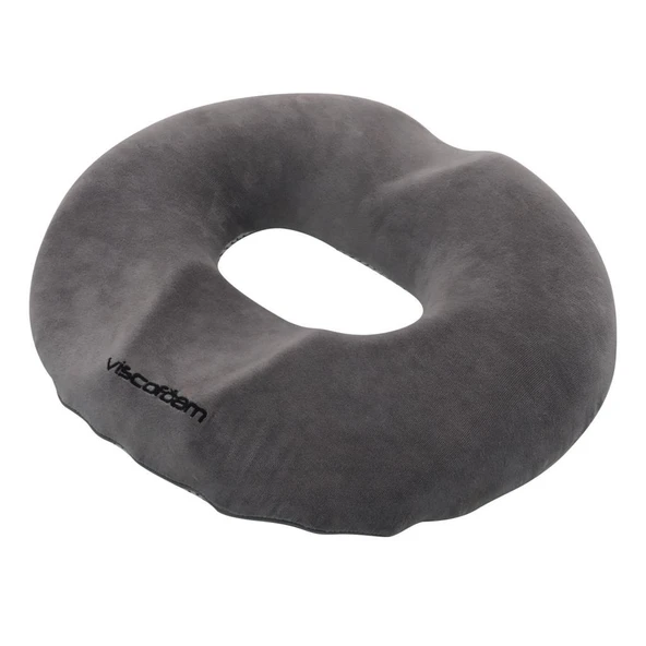 Ultralüks Ortopedik Oturma Simidi Kuyruk Sokumu Yastığı Visco Oturma Simidi - Gri