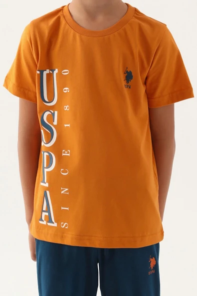 U.S. Polo Assn.1717 Lisanslı Graphic Erkek Çocuk Pijama Takımı - Resim 4