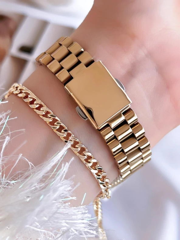 Ferrucci Çelik Kordon 2 Yıl Garantili Takvimli Kadran 30 Mt Suya Dayanıklı Kadın Kol Saati B.130163X - Resim 4