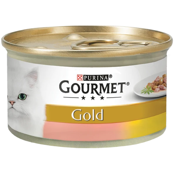 Gourmet Gold Parça Etli ve Soslu Tavuk Etli ve Somonlu 85gr ürün görseli 1