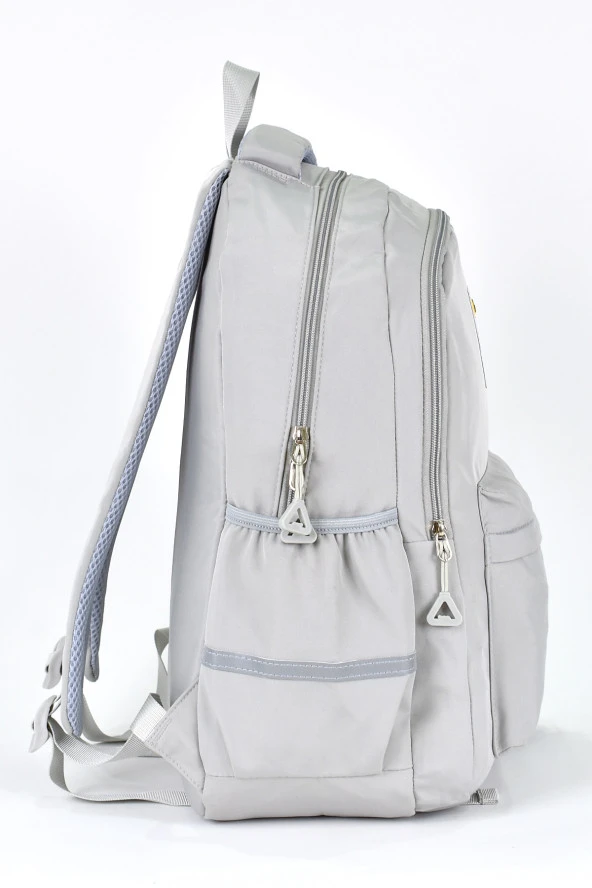 Elatae Unisex Ortopedik Çok Gözlü Günlük Seyahat Okul Sırt Çantası Gri 51709 - Resim 3