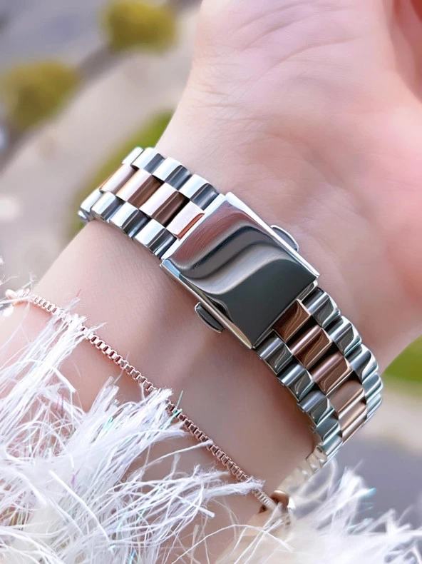 Ferrucci Kadın Kol Saati+Bileklik Özel Seri Çelik Kordon Kararma Renk Atma Yapmaz BİLEKTE.F.05 - Resim 4