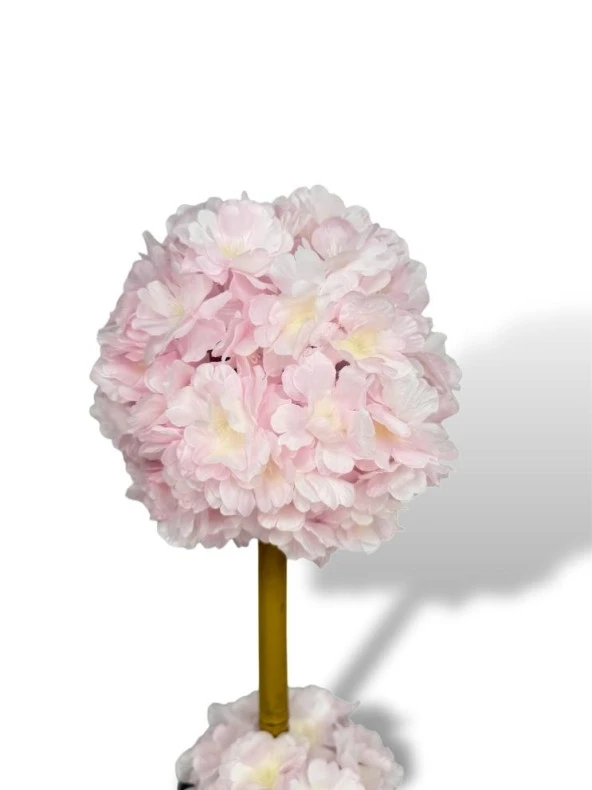 Nettenevime Yapay Çiçek Beyaz Metal Saksıda Bahardalı Japon Kiraz Çiçeği Ağacı 45*15cm - 3