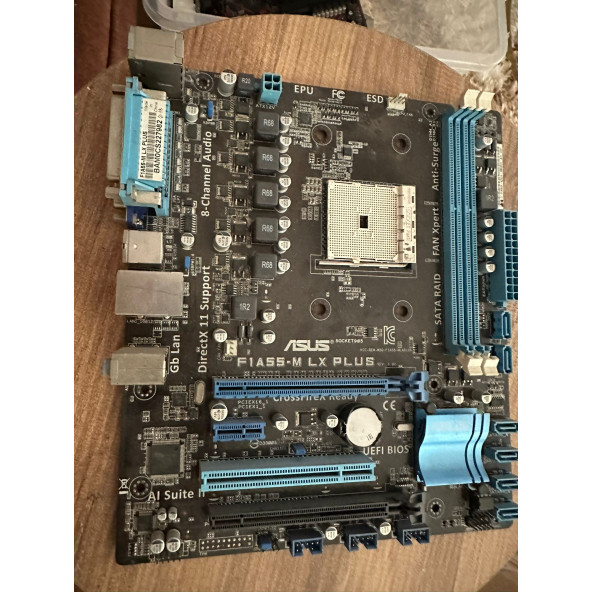 ASUS F1A55-M LX PLUS DDR3 GLAN+VGA+SES FM1 16x  ANAKART 2.EL. KULLANILMIŞ - 2