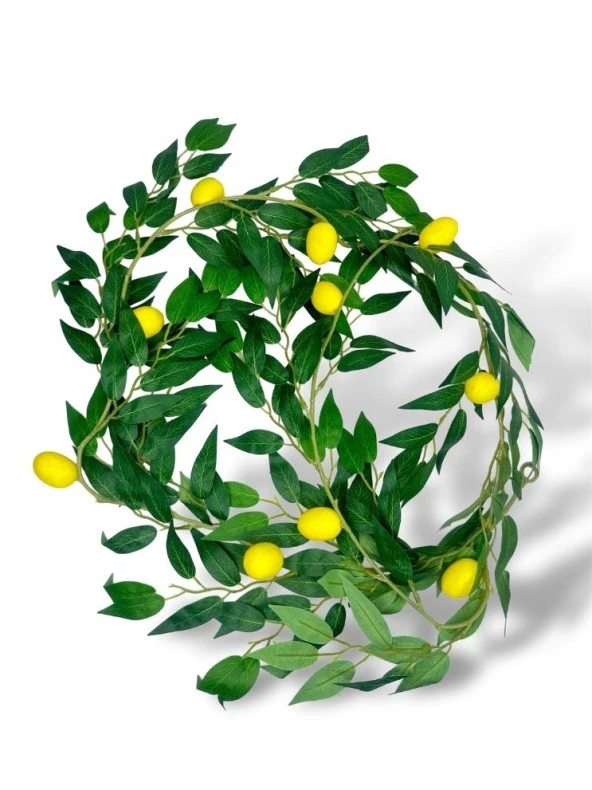 Yapay Çiçek Sarkan Ve Dolanan Limonlu Sögüt Sarmaşık Yapay Sarmaşık 180cm