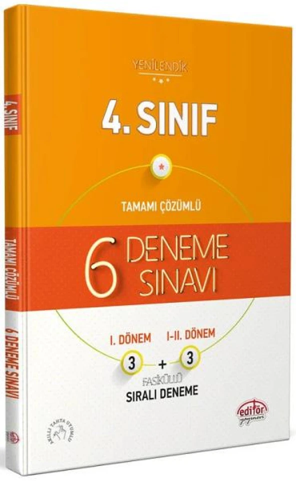 4. Sınıf 6 Fasiküllü Deneme Sınavı Editör Yayınları