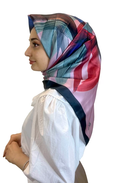 Quare Fırça Desen Kristal Eşarp 01066  PUDRA