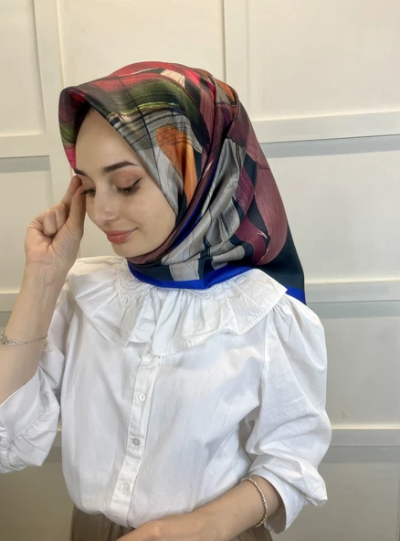 Quare Fırça Desen Kristal Eşarp 01066  SAKS - 3