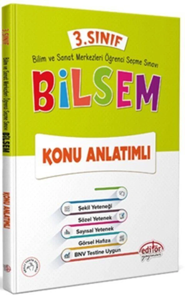 3. Sınıf Bilsem Konu Anlatımlı Editör Yayınları