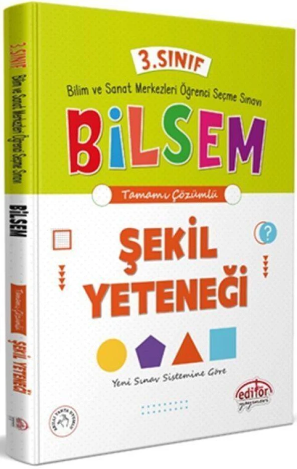 3. Sınıf Bilsem Hazırlık Şekil Yeteneği Editör Yayınları