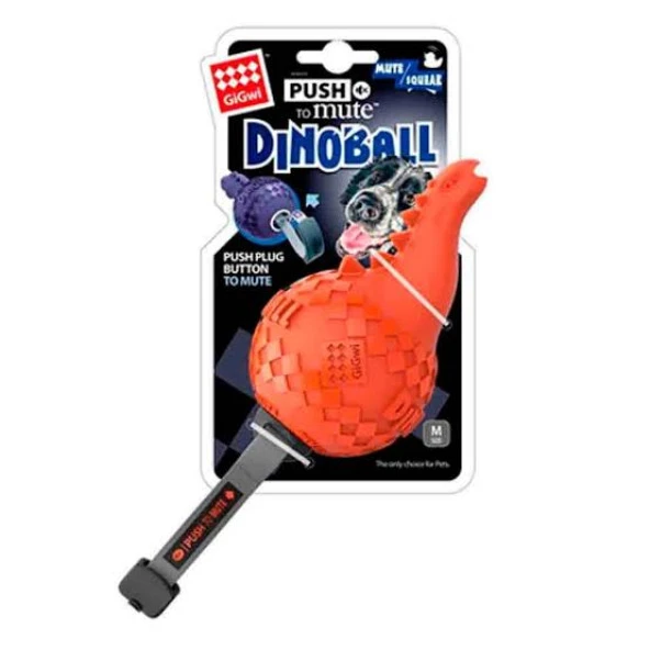 Gigwi Köpek Oyuncağı Dinoball Dinazor Turuncu Sesli